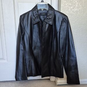 Columbia Women's Classic Black Leather Jacket